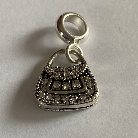 Purse Pocketbook Silver-tone Charm for Bracelet or Necklace - Picture 6 of 10